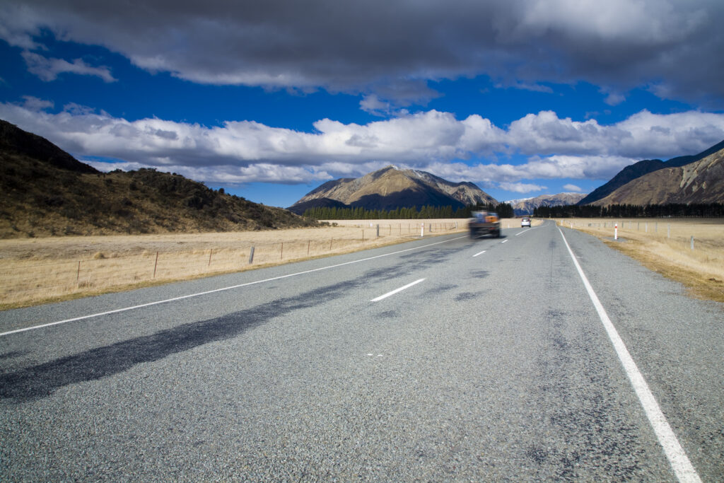New Zealand, Canterbury, Highway 73.