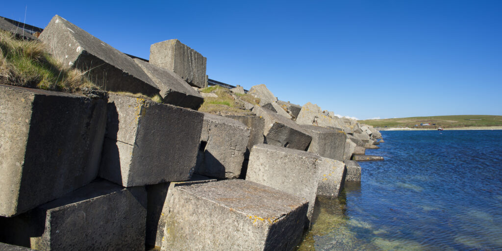 Scotland, Orkney Islands, Churchill Barrier.