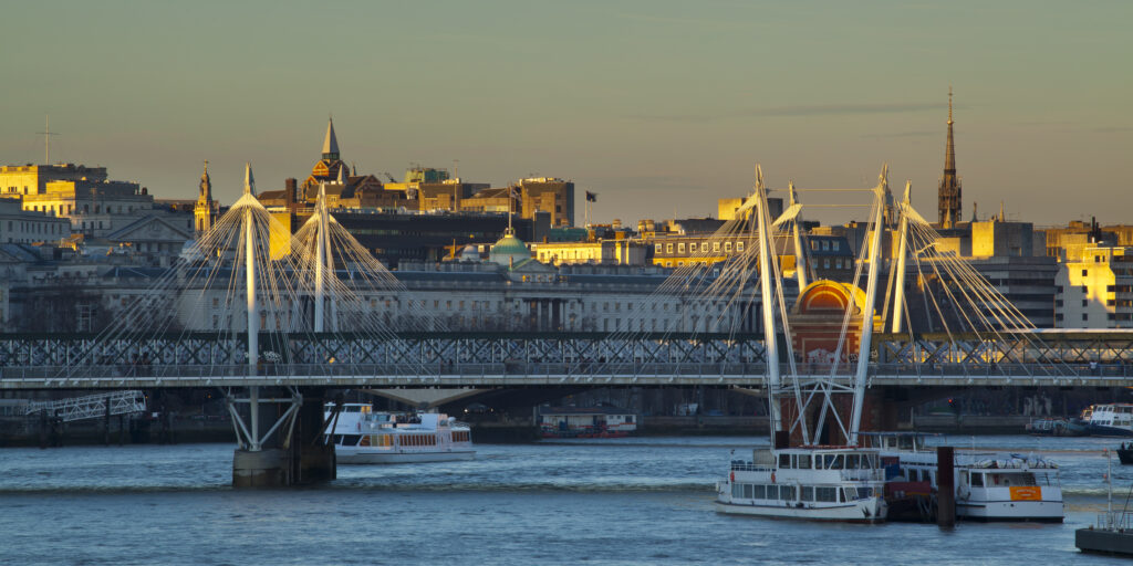 England, Greater London, Golden Jubilee Bridge.