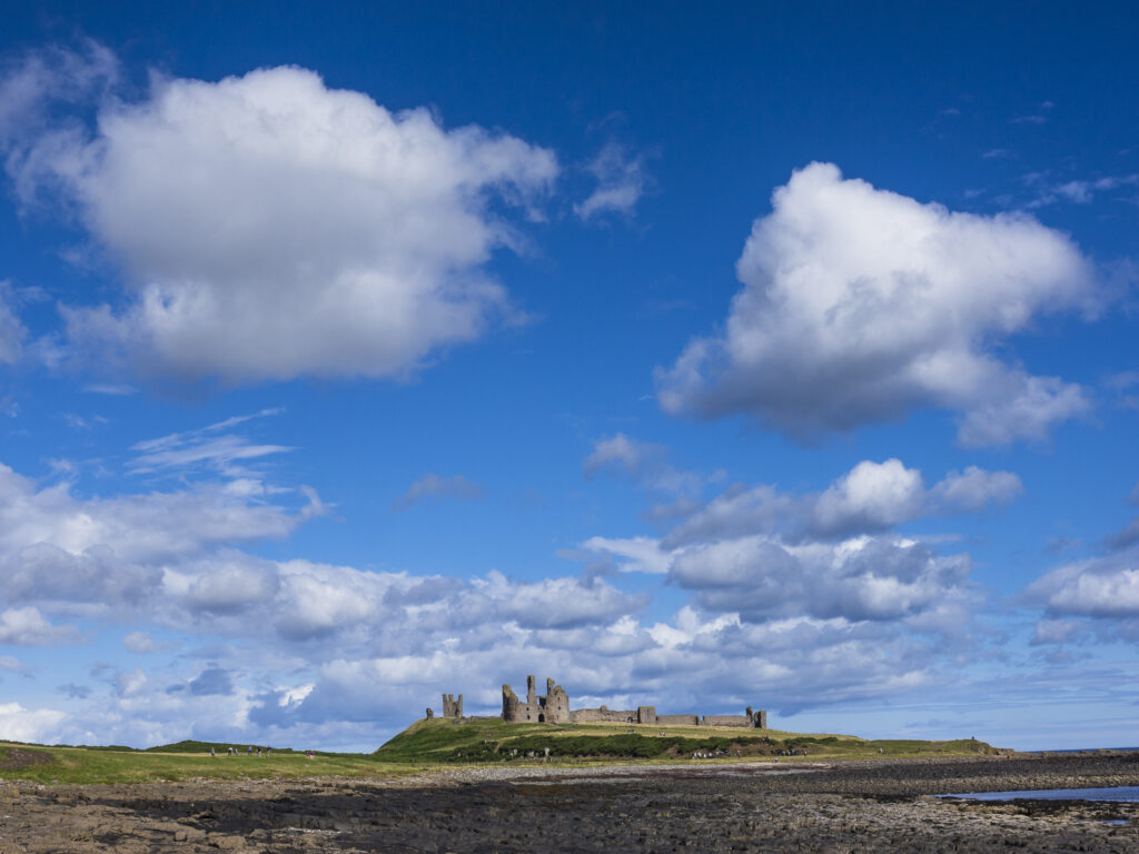England, Northumberland, Dunstanburgh Castle.