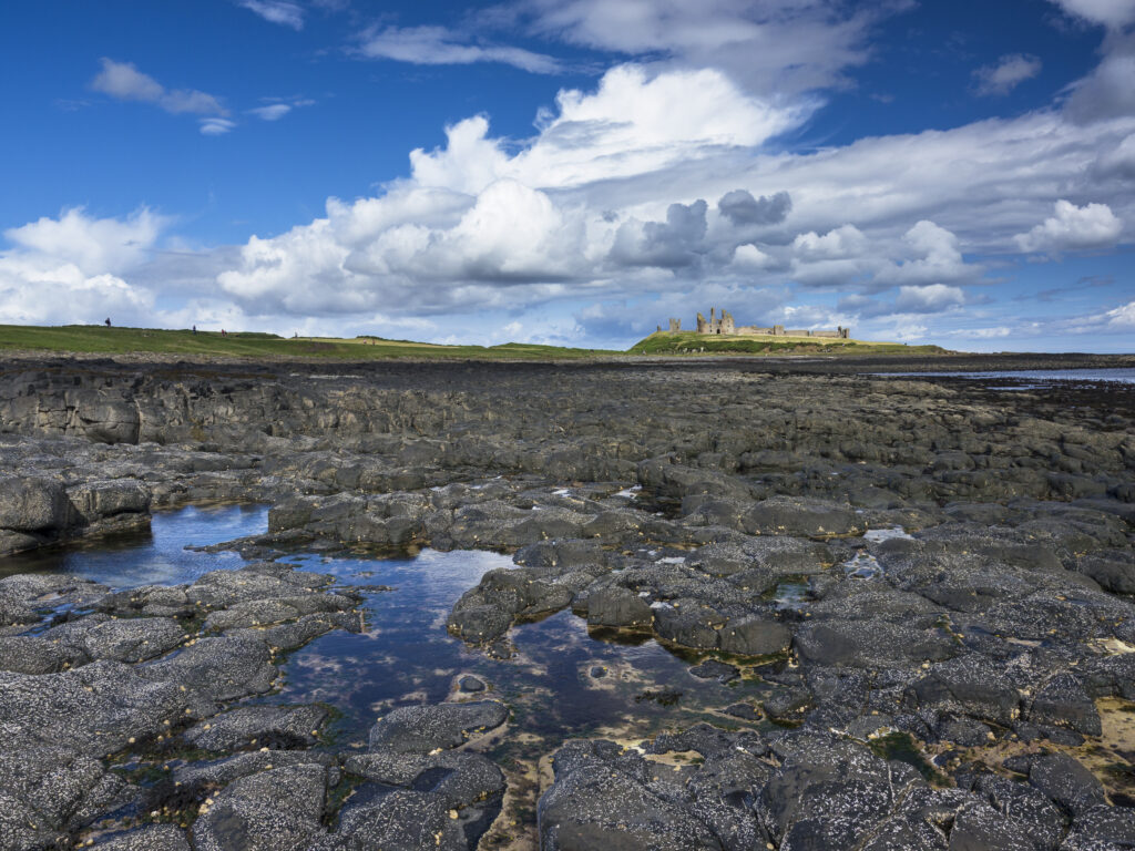 England, Northumberland, Dunstanburgh Castle.