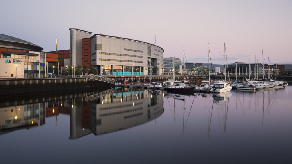 Northern Ireland, Belfast, Belfast Harbour Marina.