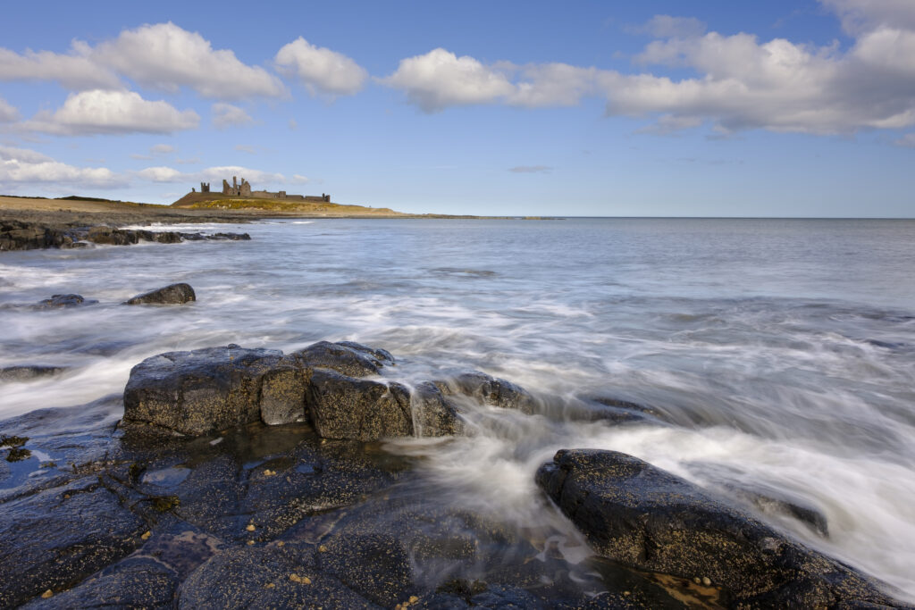 England, Northumberland, Dunstanburgh Castle.