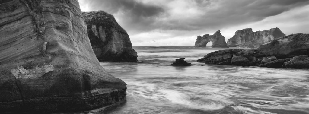 New Zealand, South Island, Wharariki Beach.