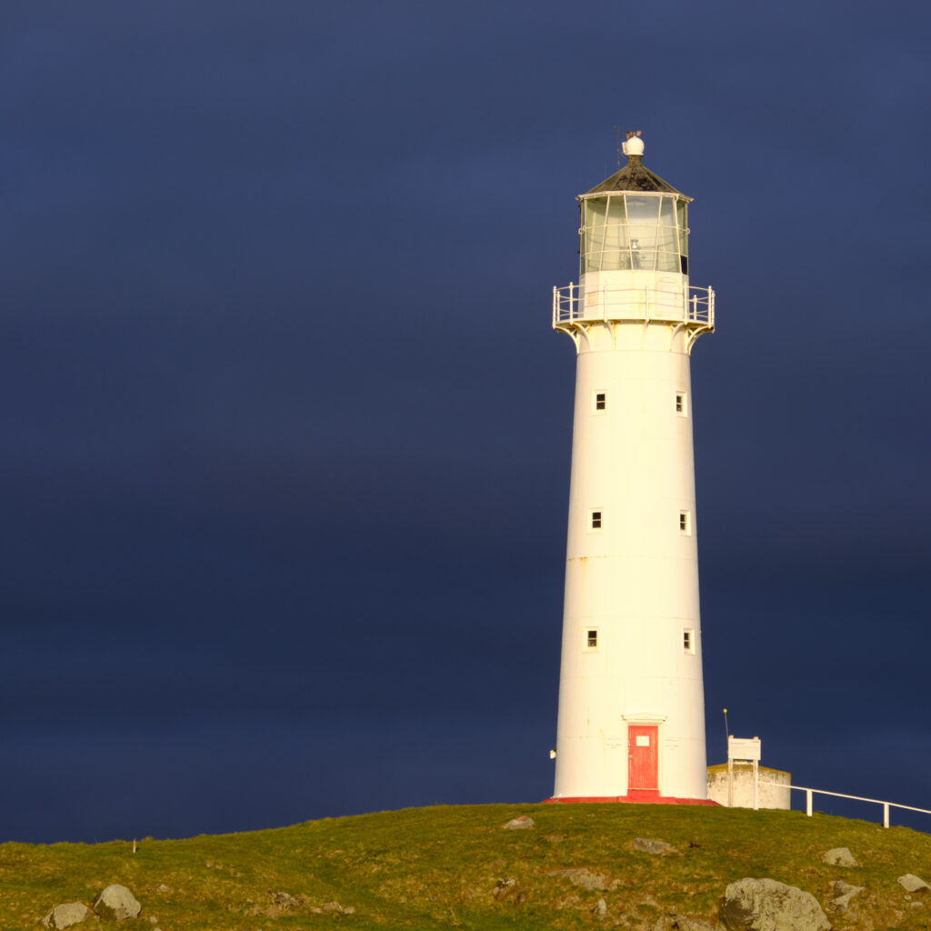 New Zealand, North Island, Cape Egmont Lighthouse.