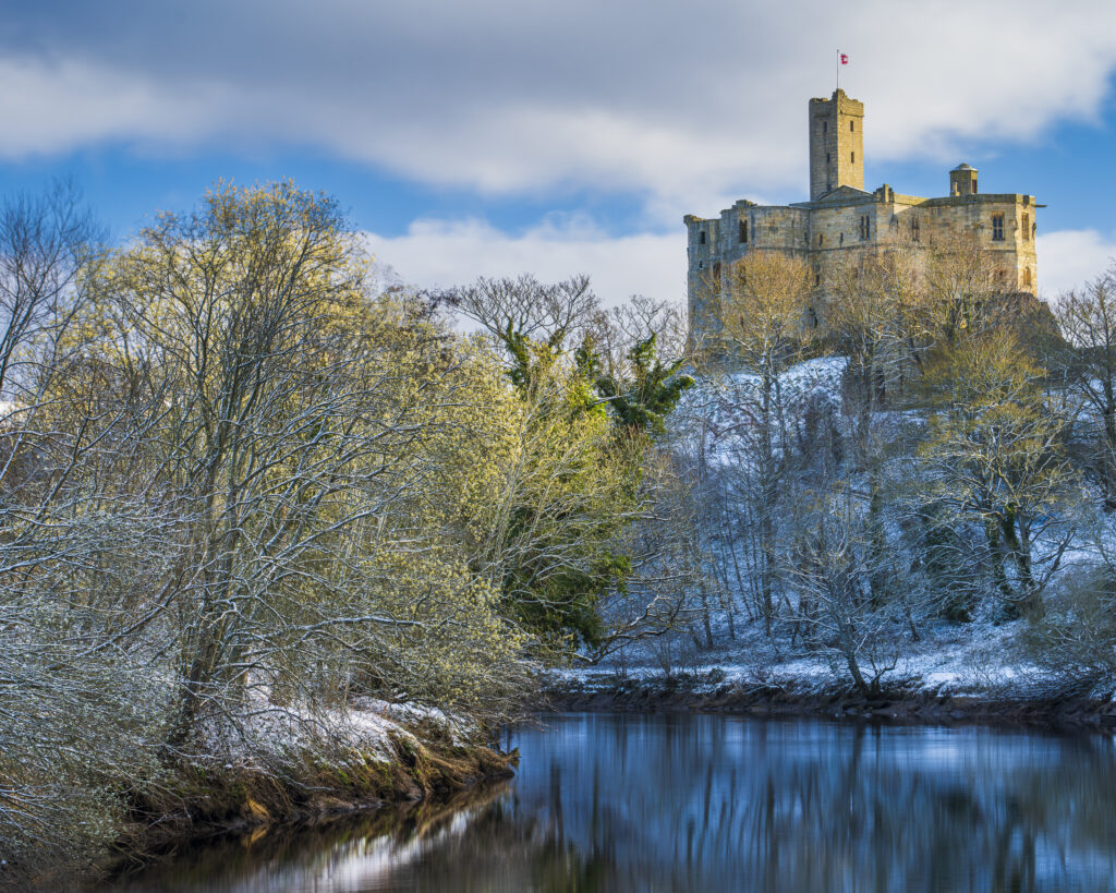 England, Northumberland, Warkworth Castle.