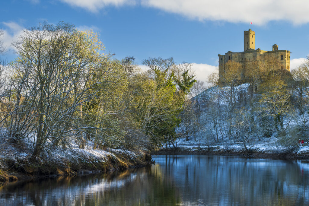 England, Northumberland, Warkworth Castle.