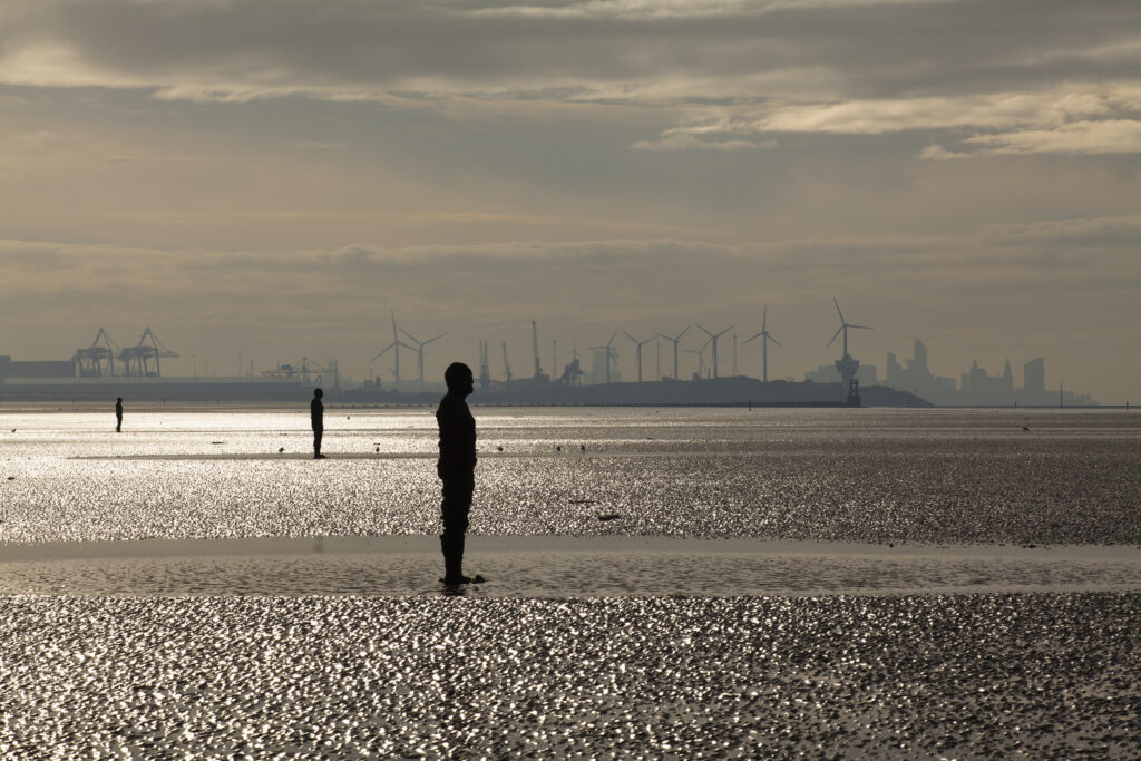 England, Merseyside, Antony Gormley Another Place.