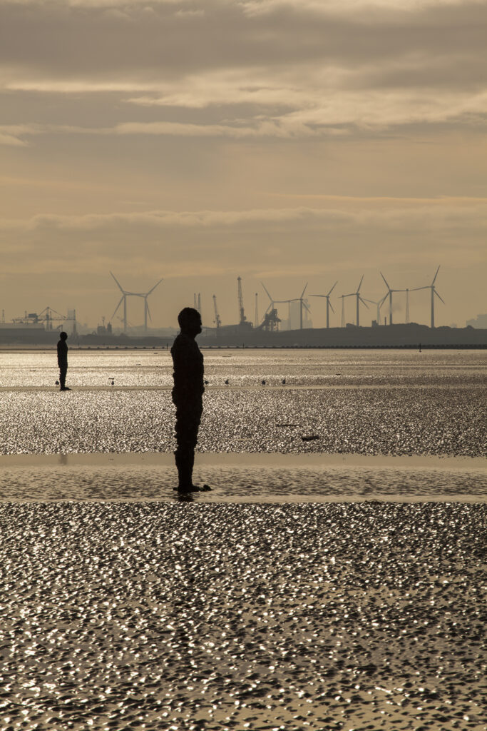 England, Merseyside, Antony Gormley Another Place.