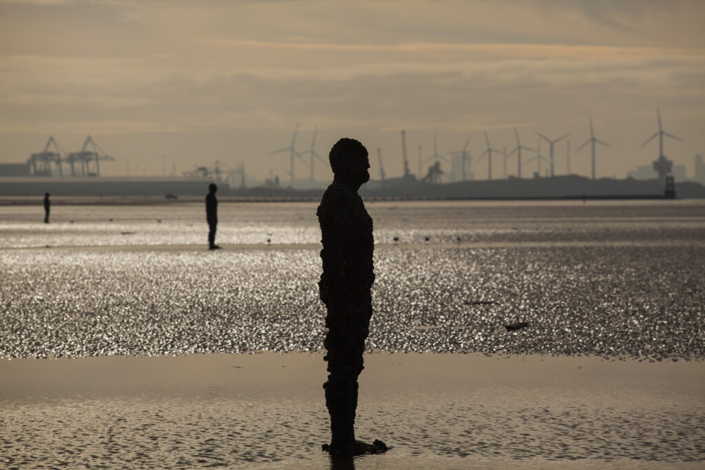 England, Merseyside, Antony Gormley Another Place.