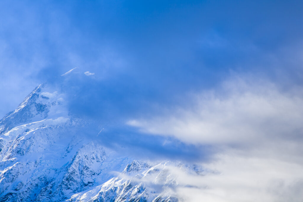 New Zealand, Canterbury, Mt Cook National Park.