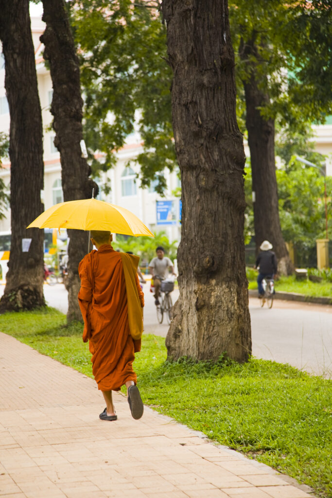 Cambodia, Siem Reap, Monk.