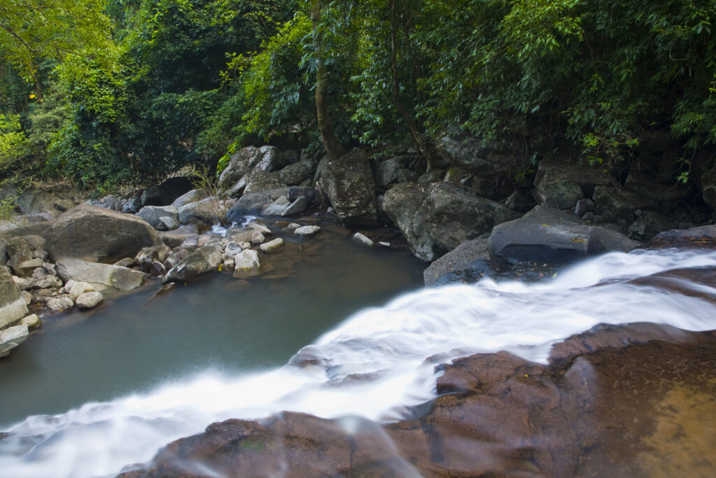 Laos, Ban Na Hin, Waterfall.