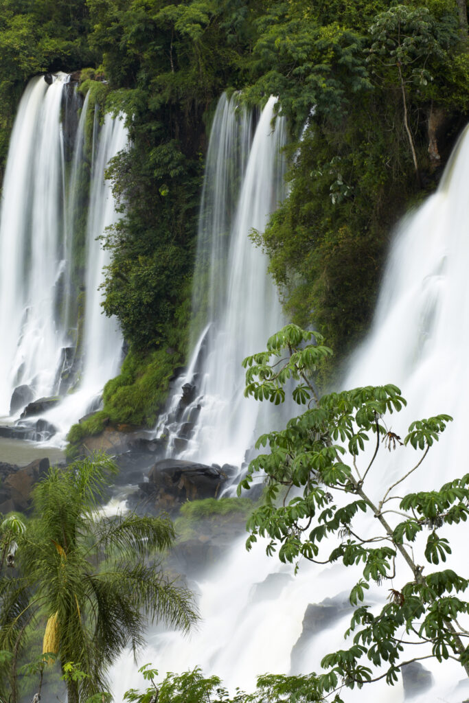 Argentina, Misiones, Iguazu National Park. The impressive Iguazu waterfalls – A world heritage site.