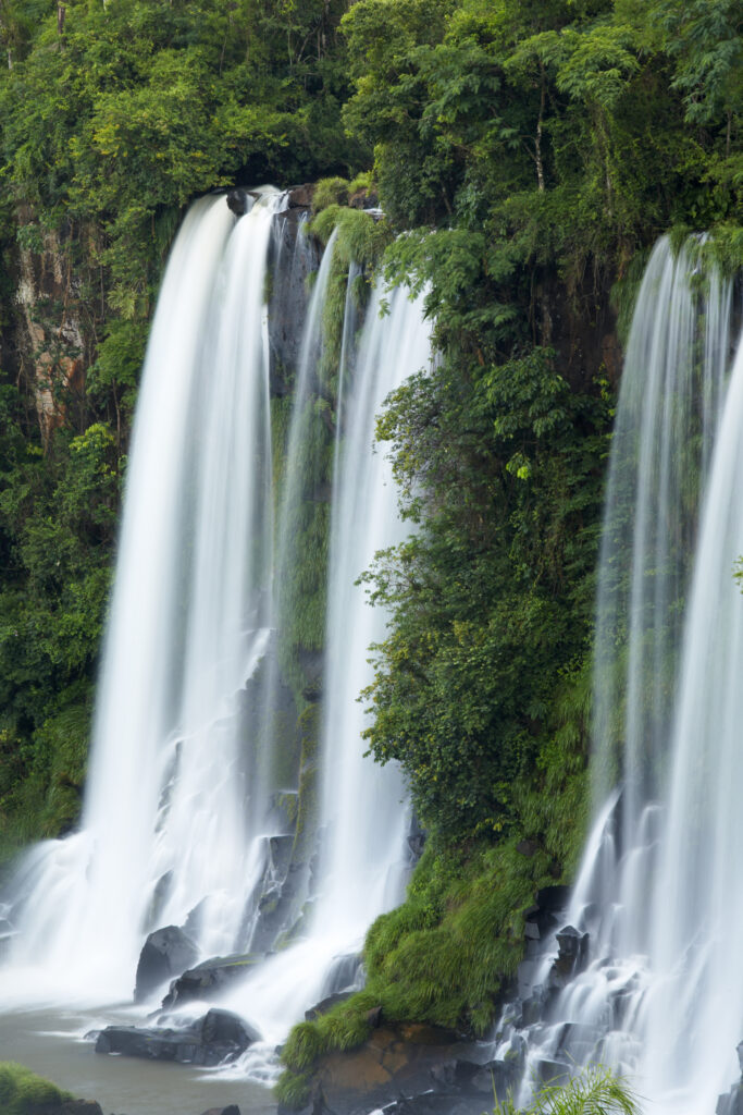 Argentina, Misiones, Iguazu National Park. The impressive Iguazu waterfalls – A world heritage site.