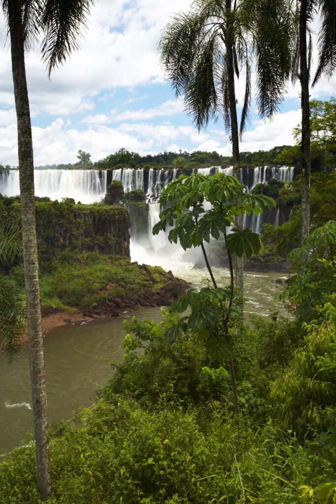 Argentina, Misiones, Iguazu National Park. The impressive Iguazu waterfalls – A world heritage site.