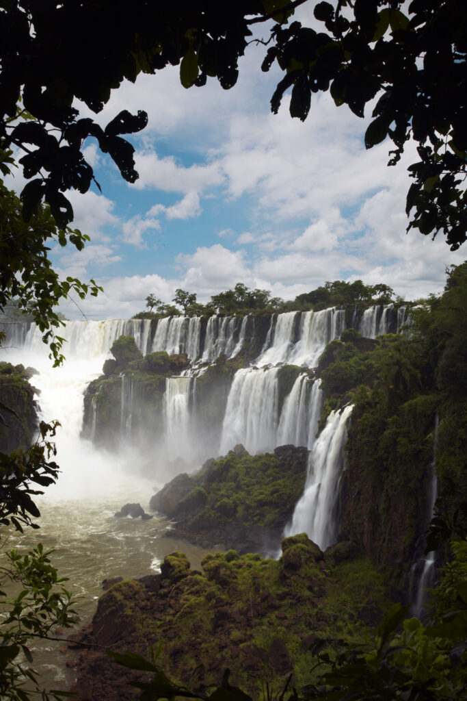Argentina, Misiones, Iguazu National Park. The impressive Iguazu waterfalls – A world heritage site.