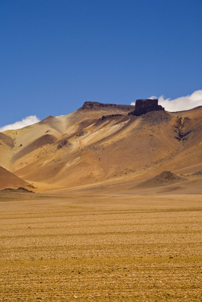 Bolivia, Southern Altiplano, Painted Desert – A landscape that could have inspired Salvador Dhali in the Bolivian Southern Altiplano.