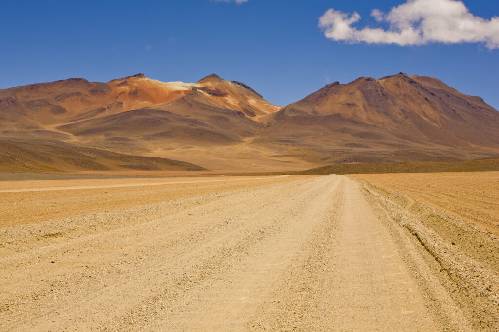 Bolivia, Southern Altiplano, Painted Desert – A landscape that could have inspired Salvador Dhali in the Bolivian Southern Altiplano.