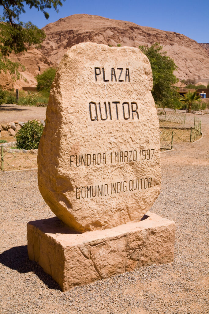 Chile, Atacama Desert, Plaza Quitor.