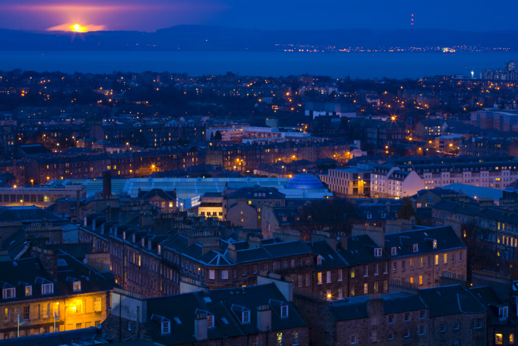 Scotland, Edinburgh, City Skyline.