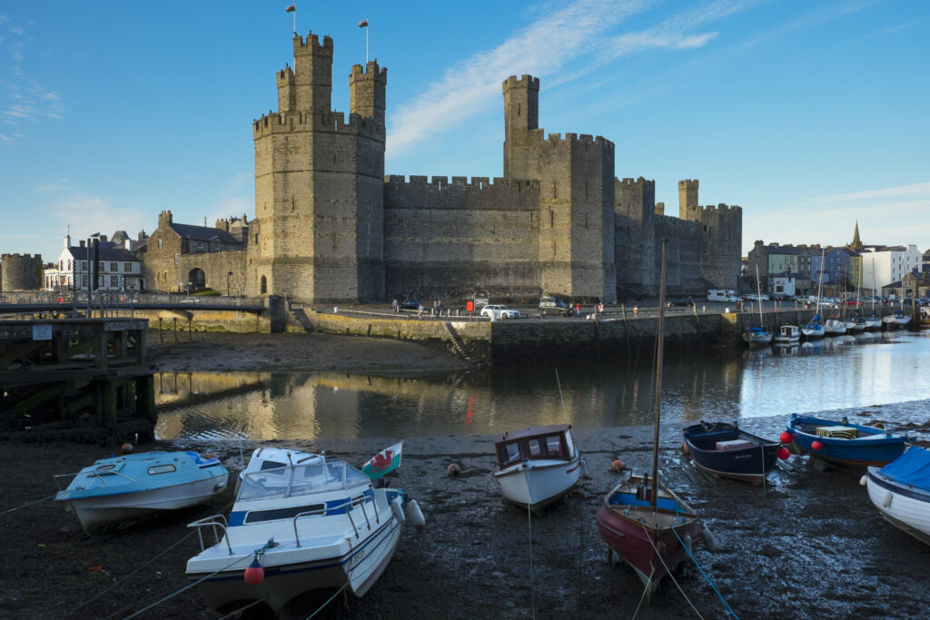 Wales, Gwynedd, Caernarfon Castle.