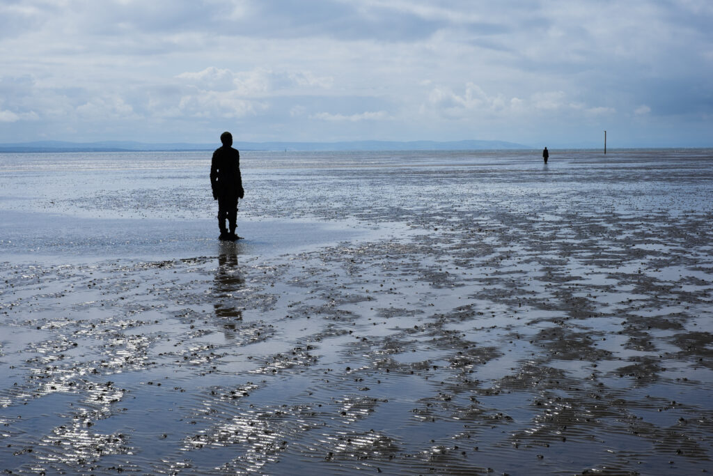 England, Merseyside, Antony Gormley Another Place.