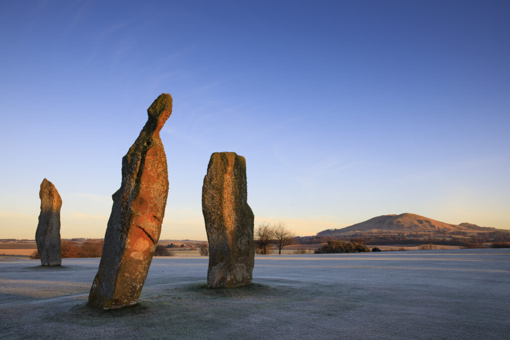 Scotland, Fife, Lundin Links Stone Circle.