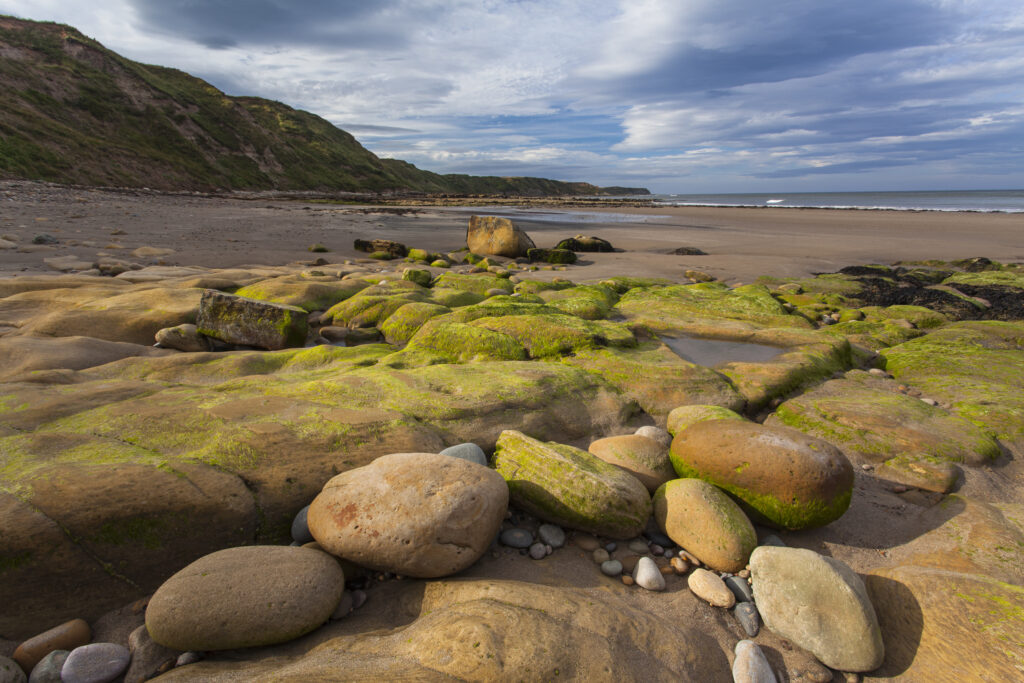 England, North Yorkshire, Scarborough. Scalby Ness Sands,