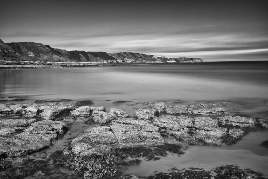 England, North Yorkshire, Scarborough. Scalby Ness Sands,