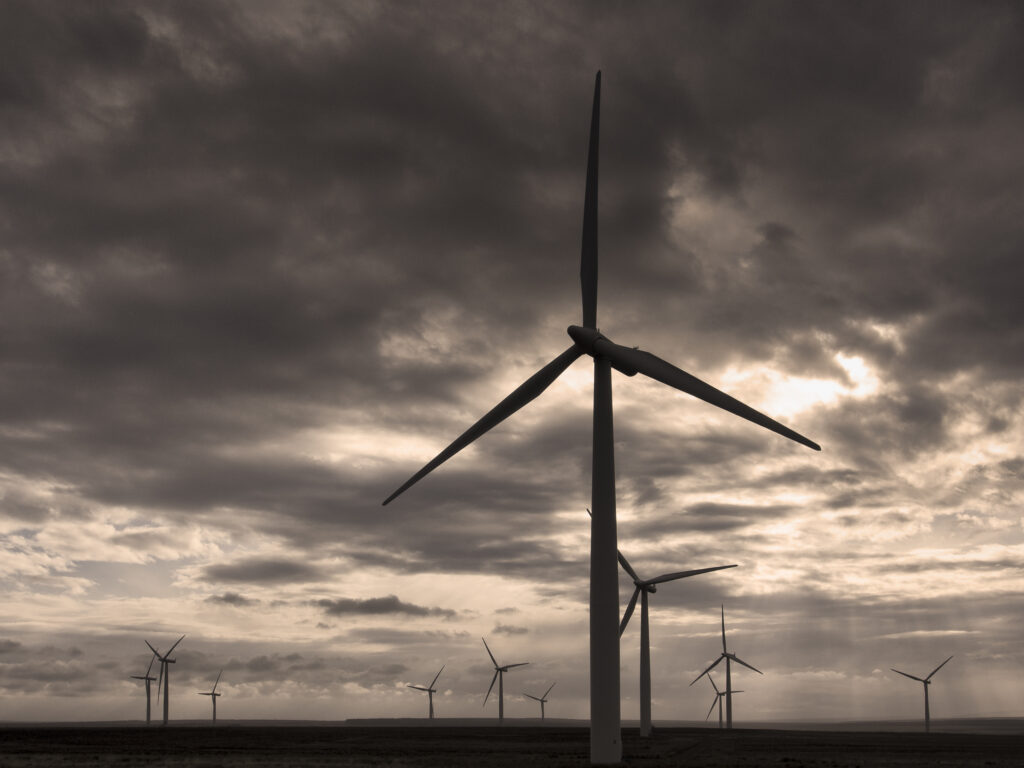 Scotland, Caithness, Causeymire Wind Farm.