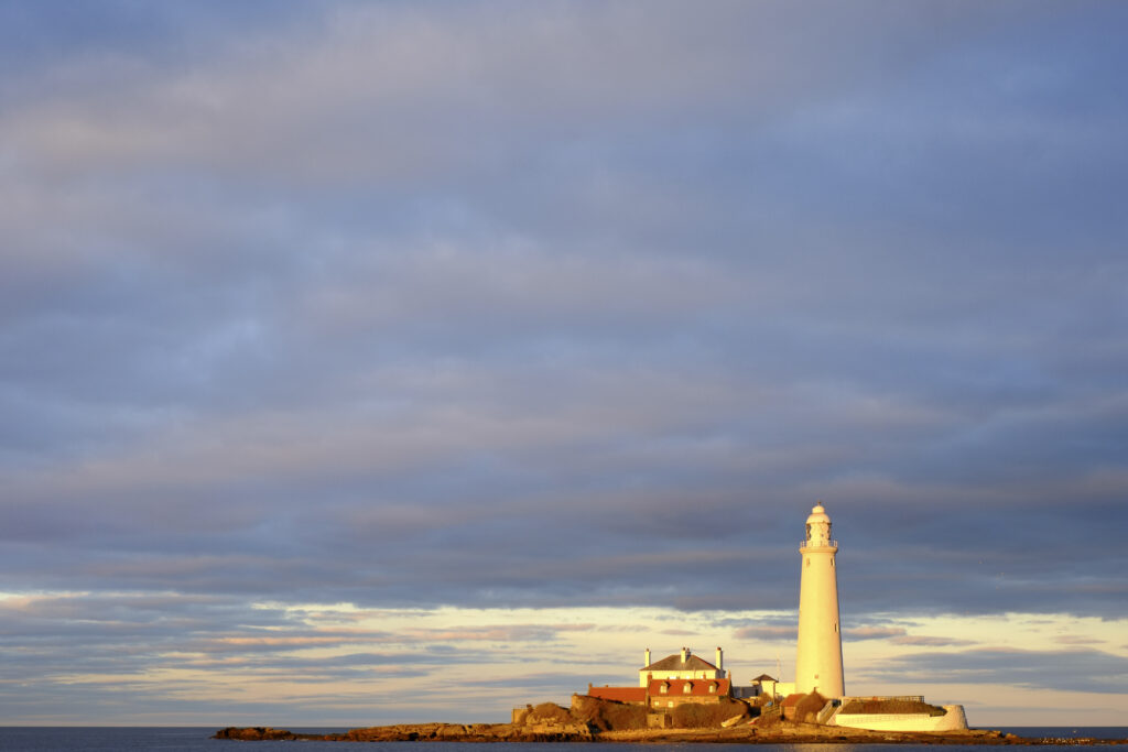 England, Tyne & Wear, St Marys Island & Lighthouse.
