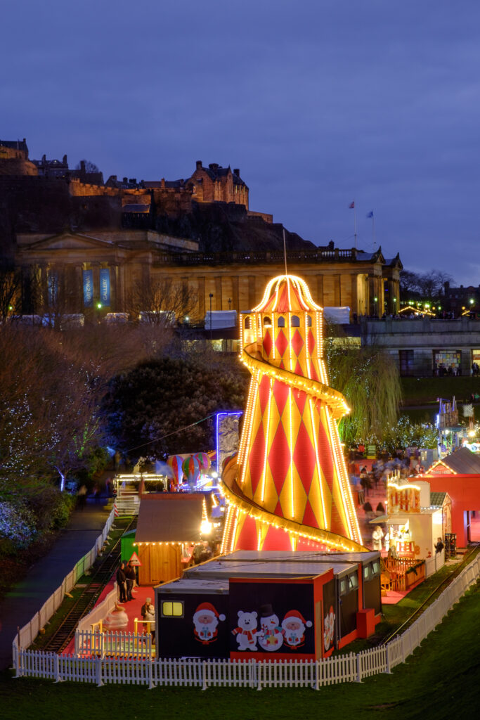 Scotland, Edinburgh, Princes Street Christmas Market. A traditio