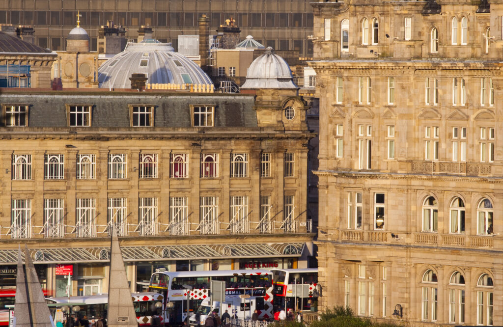 Scotland, Edinburgh, Princes Streeet.