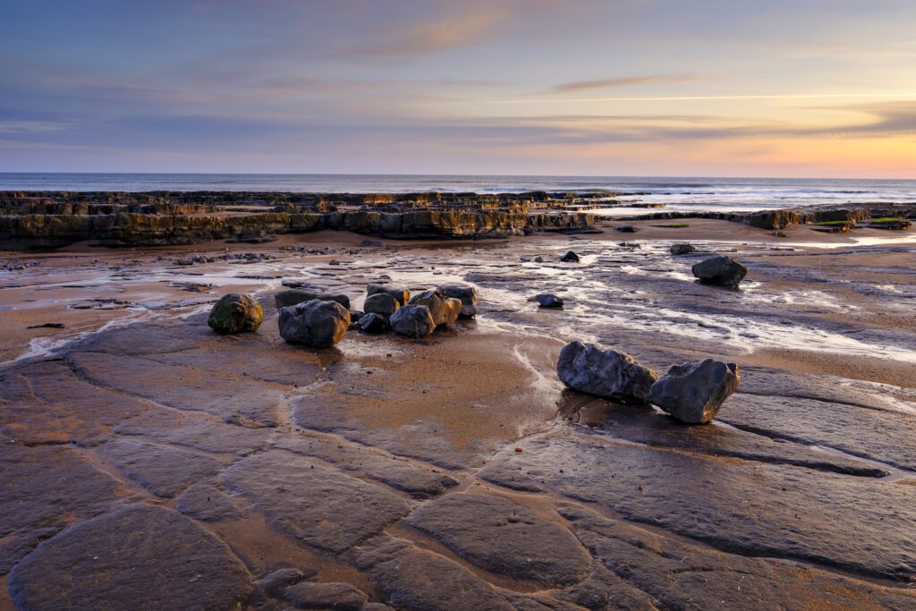 England, Northumberland, Cocklawburn Beach.