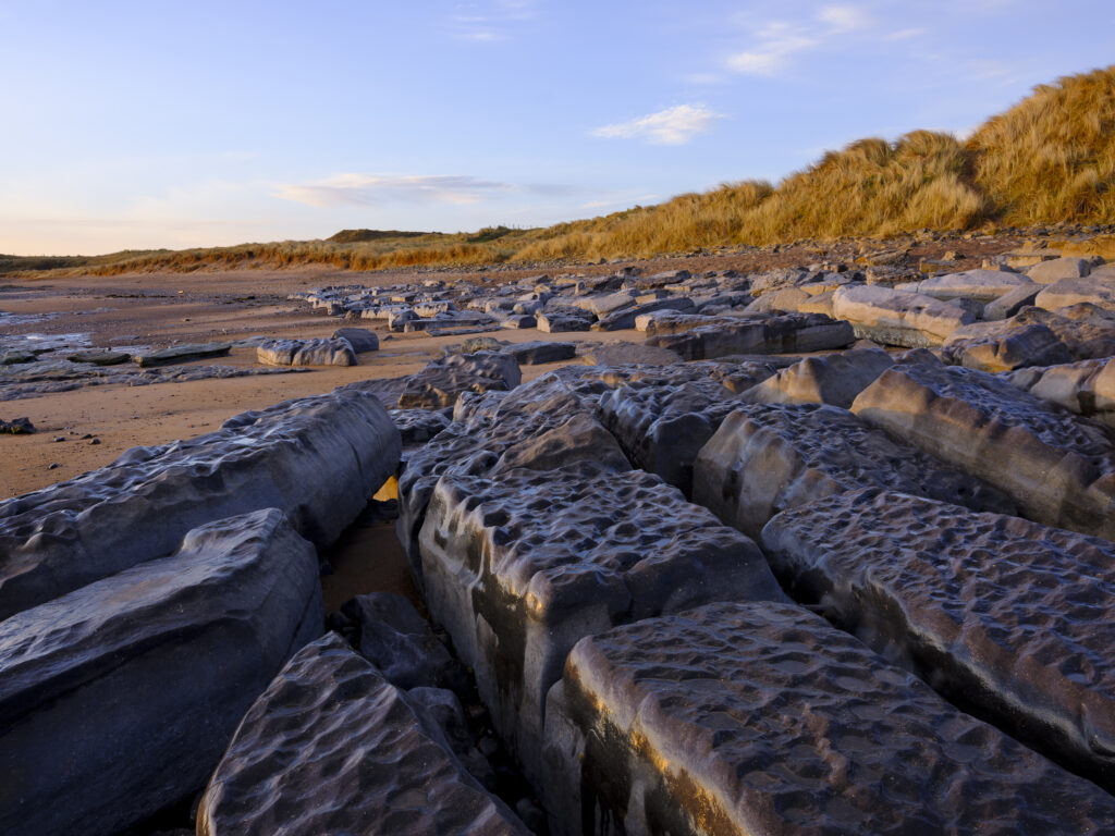 England, Northumberland, Cocklawburn Beach.