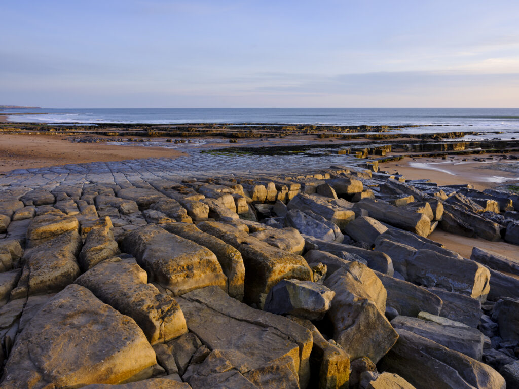 England, Northumberland, Cocklawburn Beach.