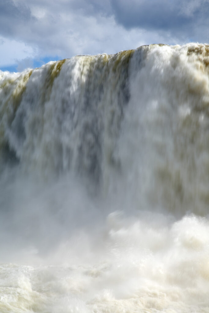 Argentina, Misiones, Iguazu National Park. The impressive Iguazu waterfalls – A world heritage site.