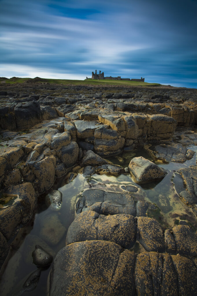 England, Northumberland, Dunstanburgh Castle.